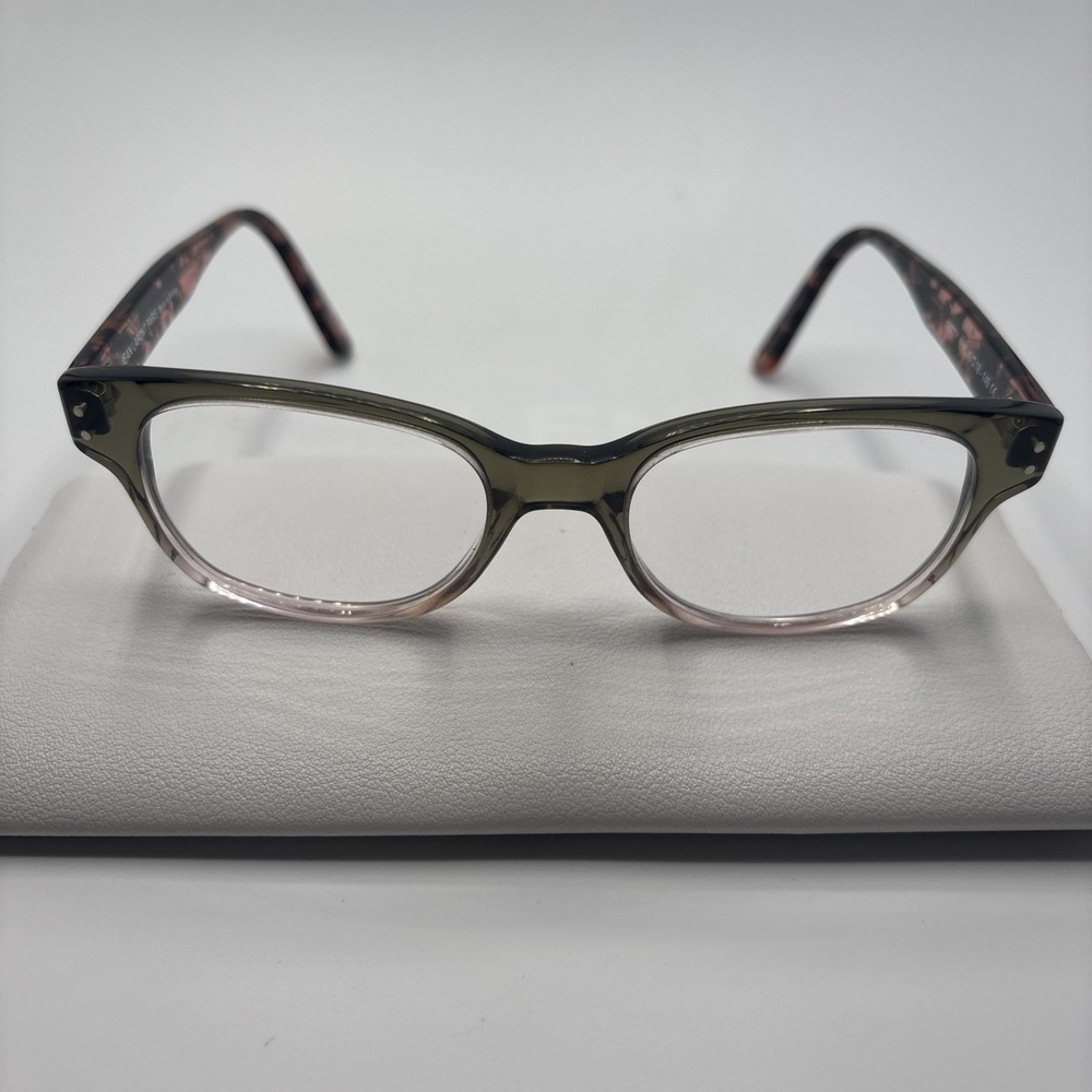 JEAN LAFONT GETTY 4048 GREEN PINK TORT AUTHENTIC EYEGLASSES 49-18-145MM #C404